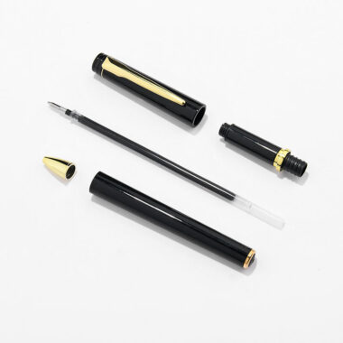 Custom 0.5mm Gel Ballpoint Pen with Sporty Metal Design and Logo Printing