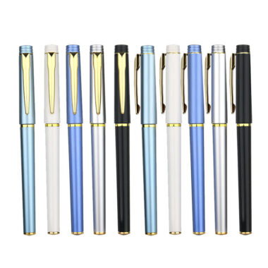 Custom 0.5mm Gel Ballpoint Pen with Sporty Metal Design and Logo Printing