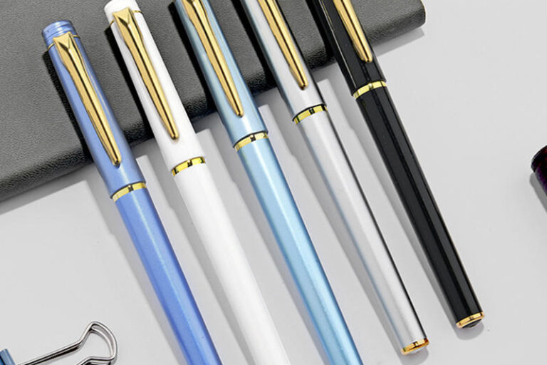 Custom 0.5mm Gel Ballpoint Pen with Sporty Metal Design and Logo Printing