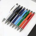 Custom Click Aluminum Ball Pen with Rubber Coating and Logo