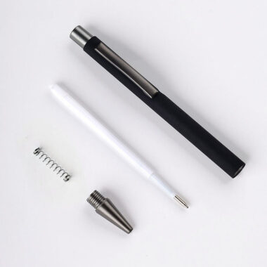 Custom Click Aluminum Ball Pen with Rubber Coating and Logo