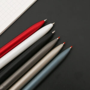 Custom black click ballpoint pen with logo printing for business and office use