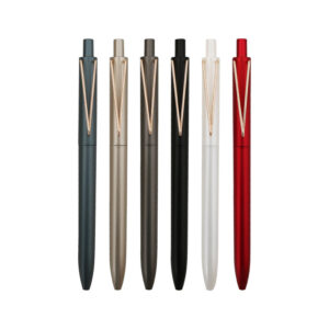 Custom black click ballpoint pen with logo printing for business and office use