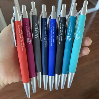 Custom Rubber Coated Soft Touch Ball Pen with Logo