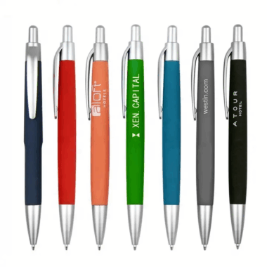 Custom Rubber Coated Soft Touch Ball Pen with Logo