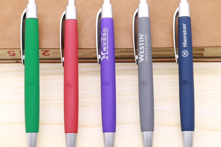 Custom Rubber Coated Soft Touch Ball Pen with Logo