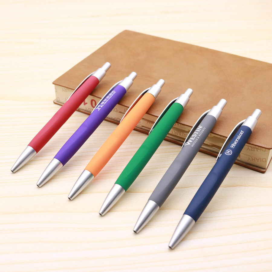 Custom Rubber Coated Soft Touch Ball Pen with Logo