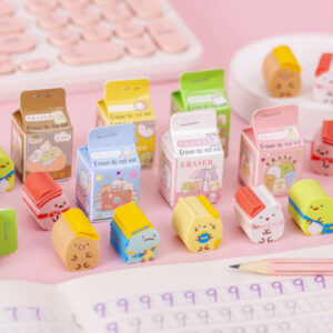 Cute dumpling-shaped erasers blind box gift for kids and classroom use