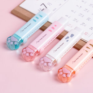 Cute retractable eraser for students with smudge-free clean erasing