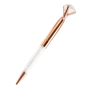 Luxury Metal Ballpoint Pen with Crystal Diamond Top Custom Logo