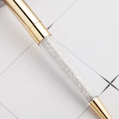 Luxury Metal Ballpoint Pen with Crystal Diamond Top Custom Logo