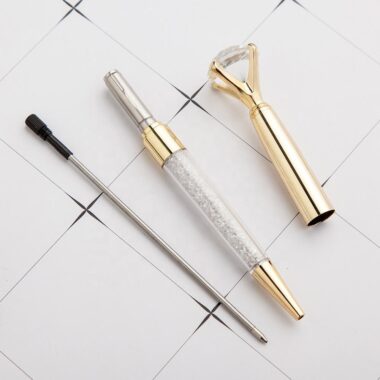 Luxury Metal Ballpoint Pen with Crystal Diamond Top Custom Logo