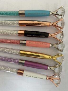Luxury Metal Ballpoint Pen with Crystal Diamond Top Custom Logo