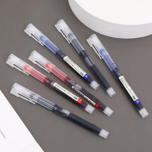 Minimalist direct ink rollerball pen for students, exams, and office writing