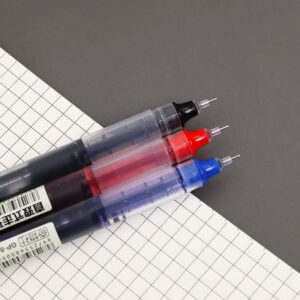 Minimalist direct ink rollerball pen for students, exams, and office writing