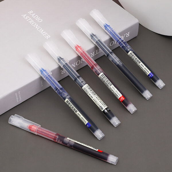 Minimalist direct ink rollerball pen for students, exams, and office writing