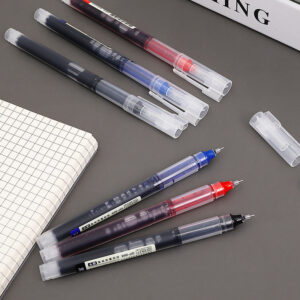 Minimalist direct ink rollerball pen for students, exams, and office writing