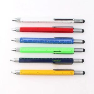 Multifunction ballpoint pen with ruler and level, ideal for business gifts
