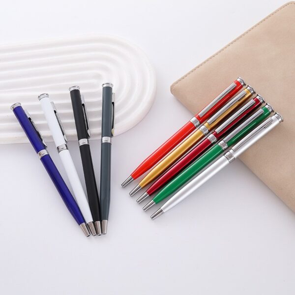 Custom hotel promotional ballpoint pen with laser logo for business gifting