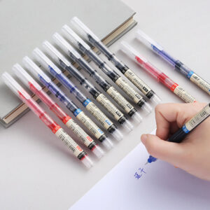 High-capacity quick-dry rollerball pen for student exams and office writing