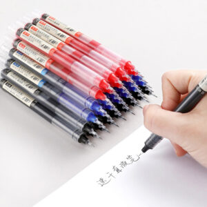 High-capacity quick-dry rollerball pen for student exams and office writing