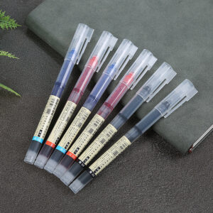 Quick-dry liquid rollerball pen with fine needle tip for students and office