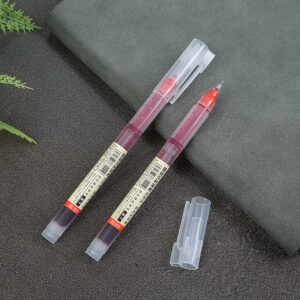 Quick-dry liquid rollerball pen with fine needle tip for students and office