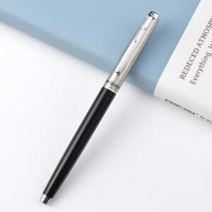 Vintage brass and rosewood fountain pen with ink converter for business and gifts
