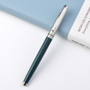 Vintage brass and rosewood fountain pen with ink converter for business and gifts